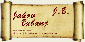 Jakov Bubanj vizit kartica
